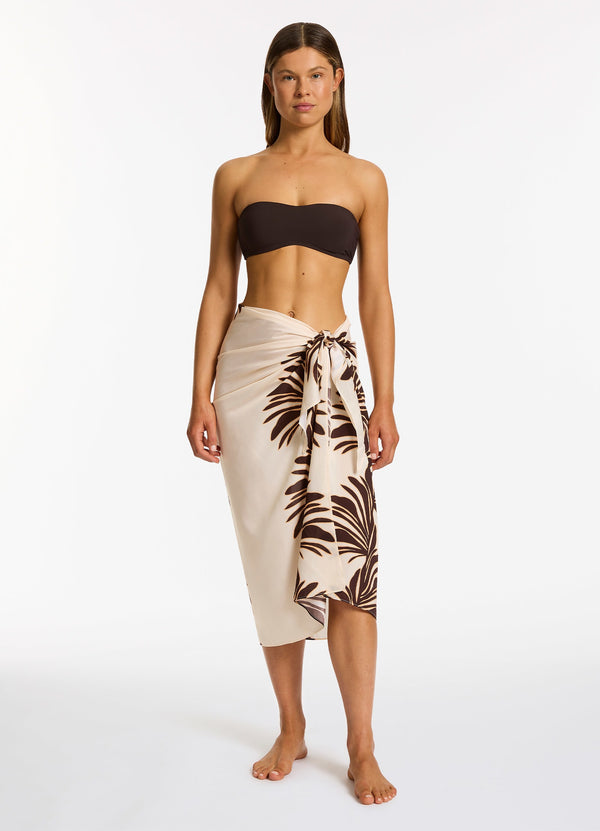seafolly Dahlia Palm Sarong - Cream
