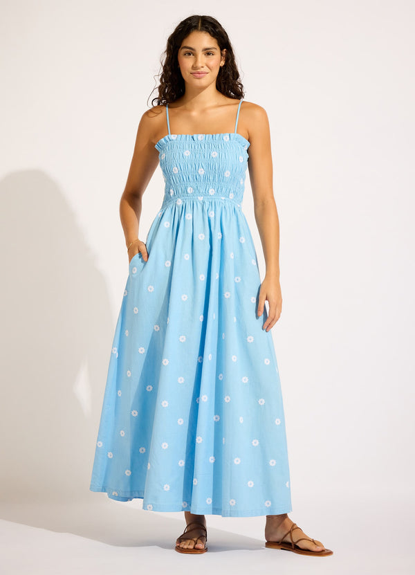 seafolly Daisy Chain Shirred Maxi Dress