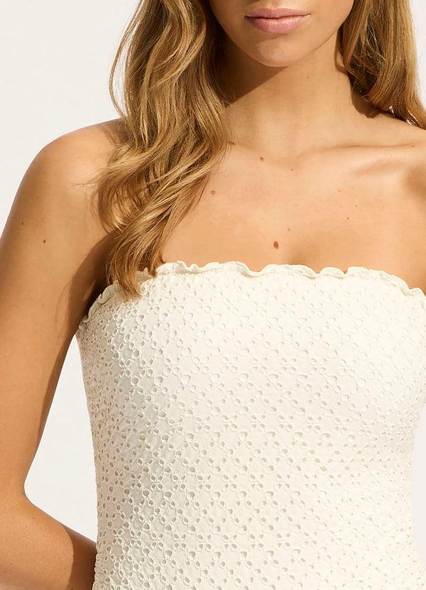 Seafolly Daydreamer DD Bandeau One Piece - Vanilla