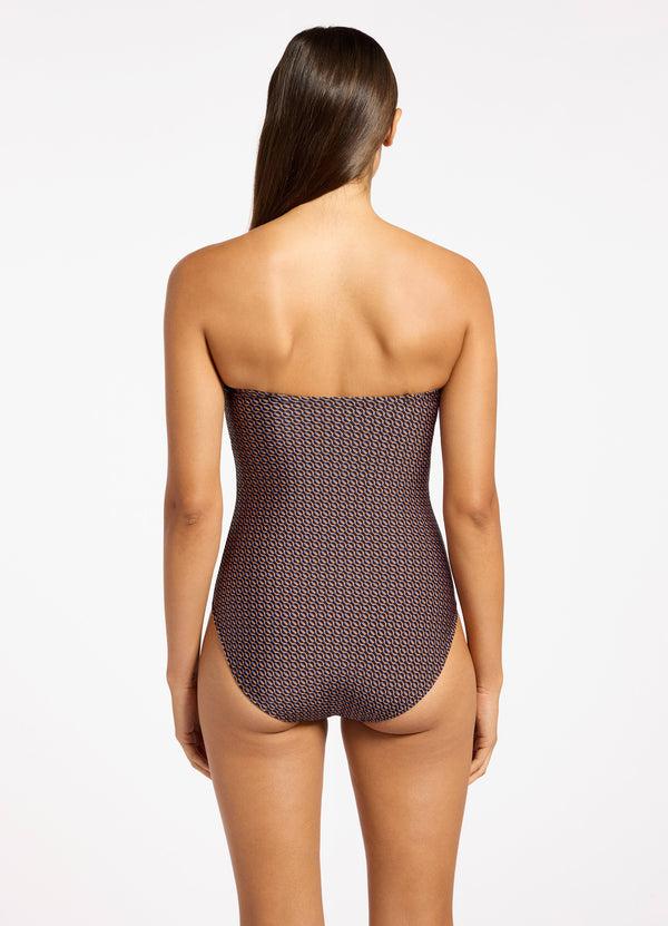 Seafolly Desert Geo Bandeau One Piece