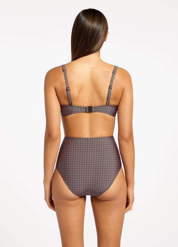 Seafolly Desert Geo High Waist Bikini Bottom