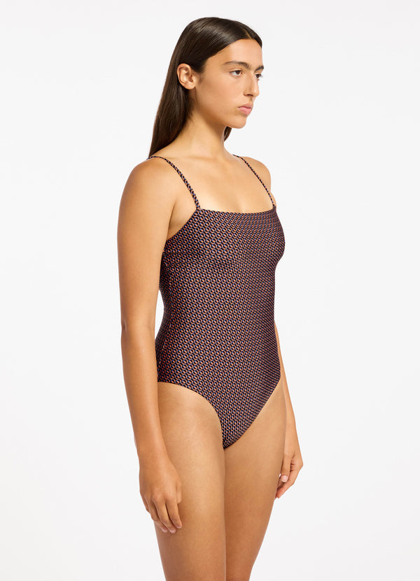 Seafolly Desert Geo Minimal Tank One Piece