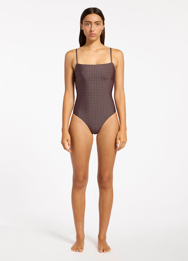 seafolly Desert Geo Minimal Tank One Piece