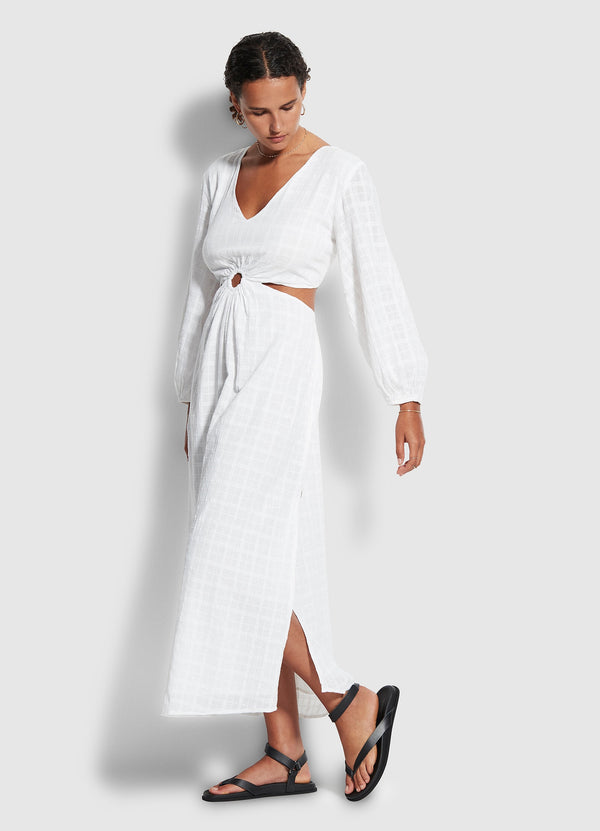 Seafolly Drifter Cut Out Dress - White