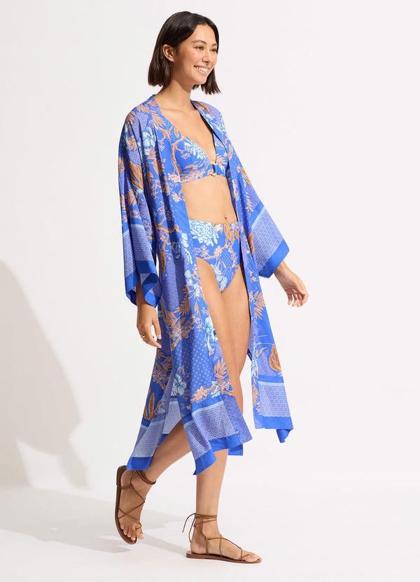 Seafolly Eden Kimono Jacket - Azure