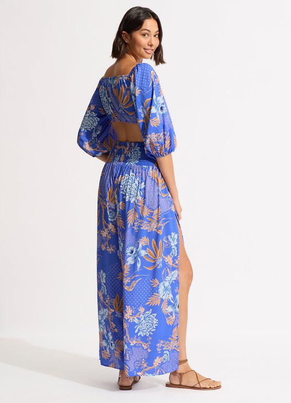 Seafolly Eden Shirring Pant - Azure