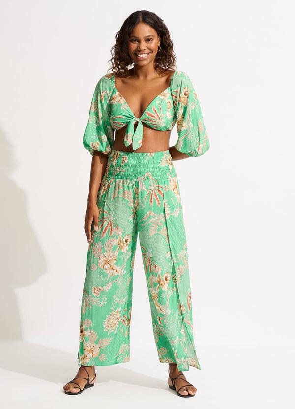 Seafolly Eden Shirring Pant - Mint