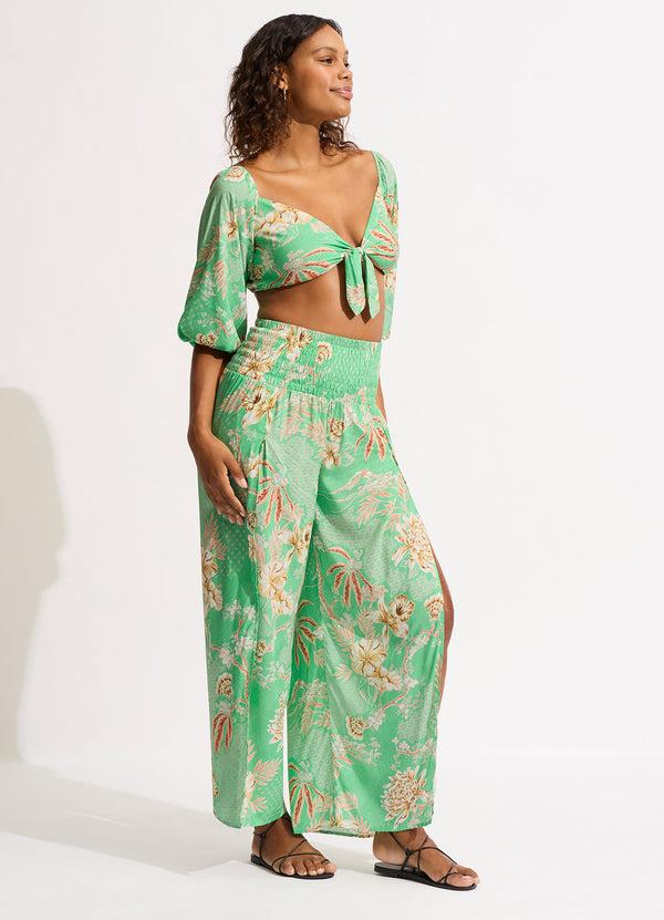 Seafolly Eden Shirring Pant - Mint