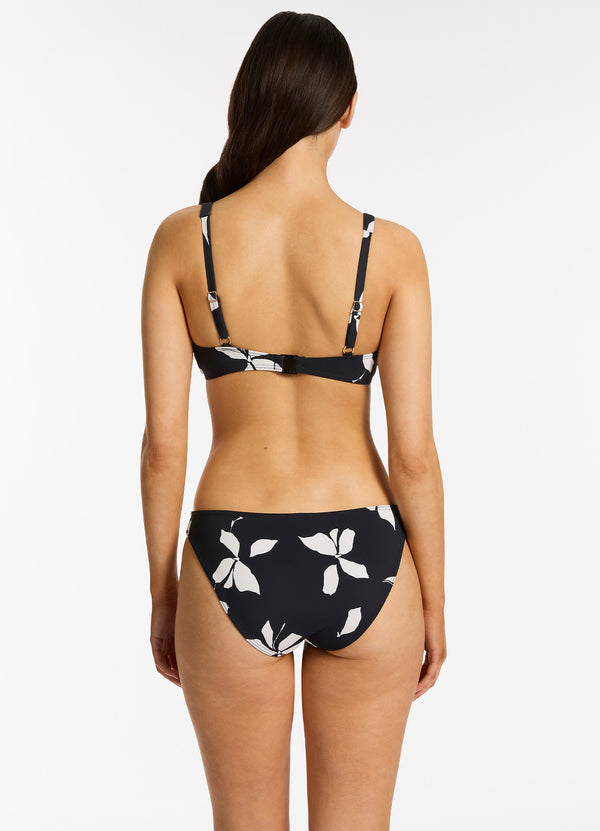 Seafolly Elora Bloom Hipster Bikini Bottom - Black