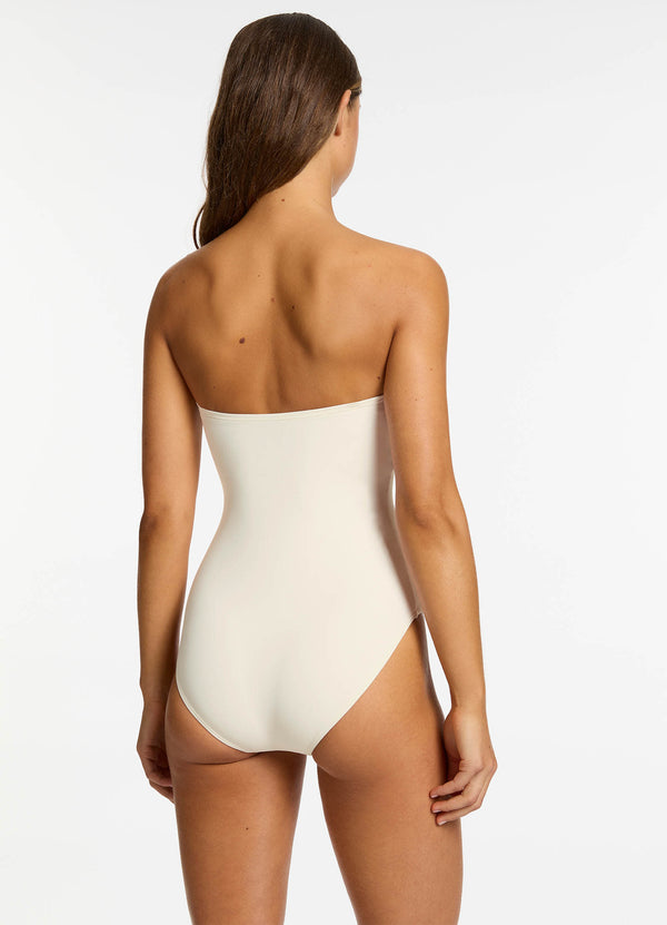 Seafolly Elora Infinity Bandeau One Piece - Cream