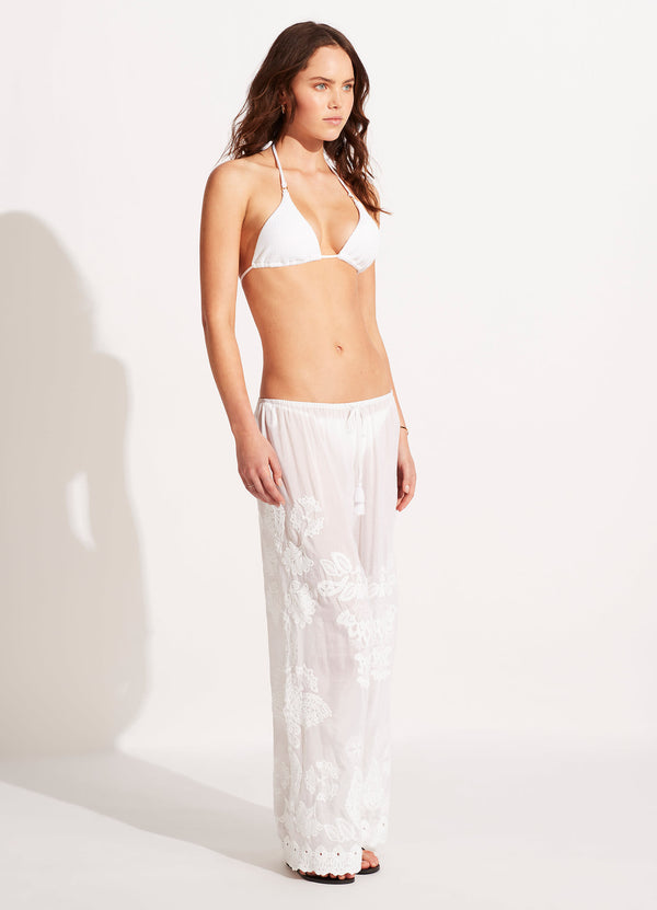 Seafolly Embroidered Pant - White