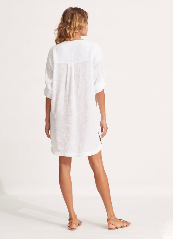 Seafolly Essential Cover Up - White
