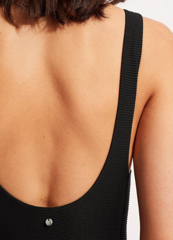 Seafolly Essentials Retro Tank Maillot - Black