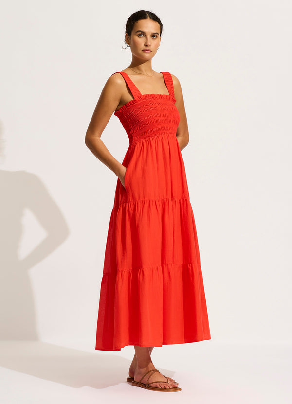 Seafolly Faithful Midi Dress - Flame