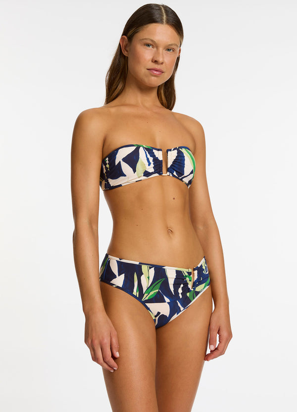 Seafolly Fauna Bandeau Bikini Top - Ink