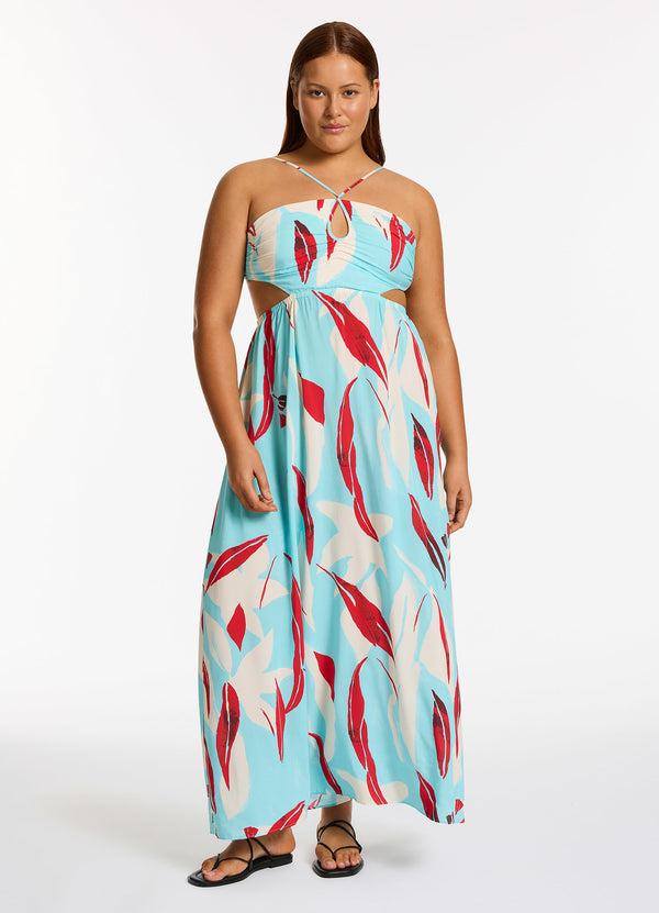 Seafolly Fauna Gathered Maxi Dress - Dolce