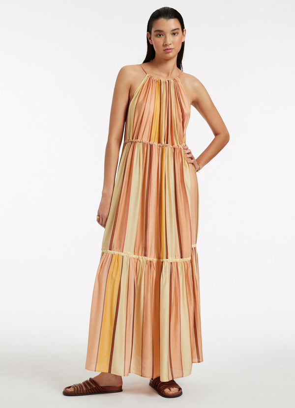 Seafolly Fira Stripe Maxi Dress - Marigold