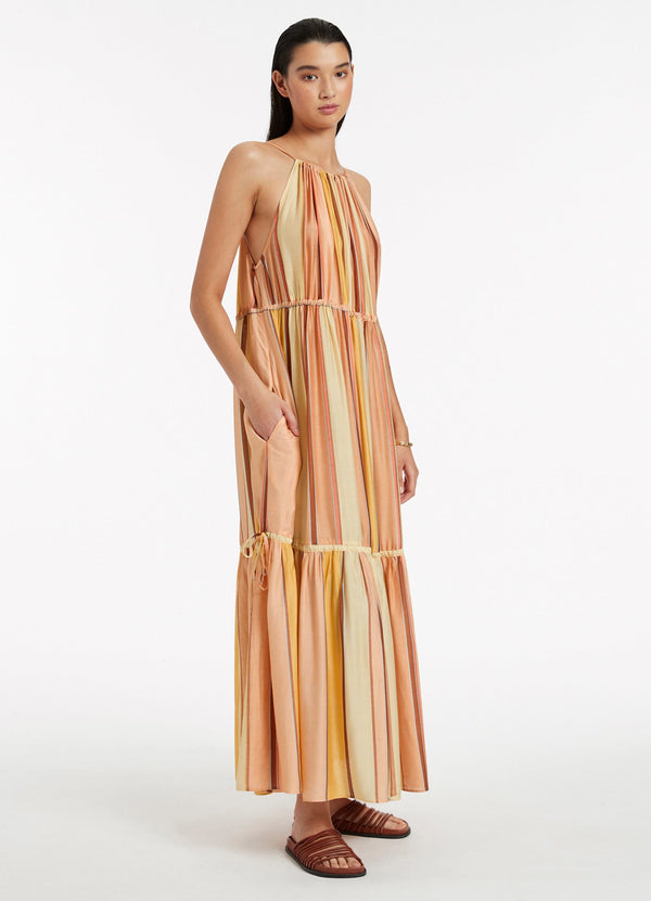 Seafolly Fira Stripe Maxi Dress - Marigold