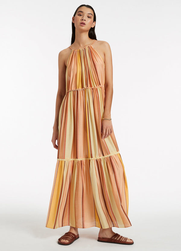 seafolly Fira Stripe Maxi Dress - Marigold