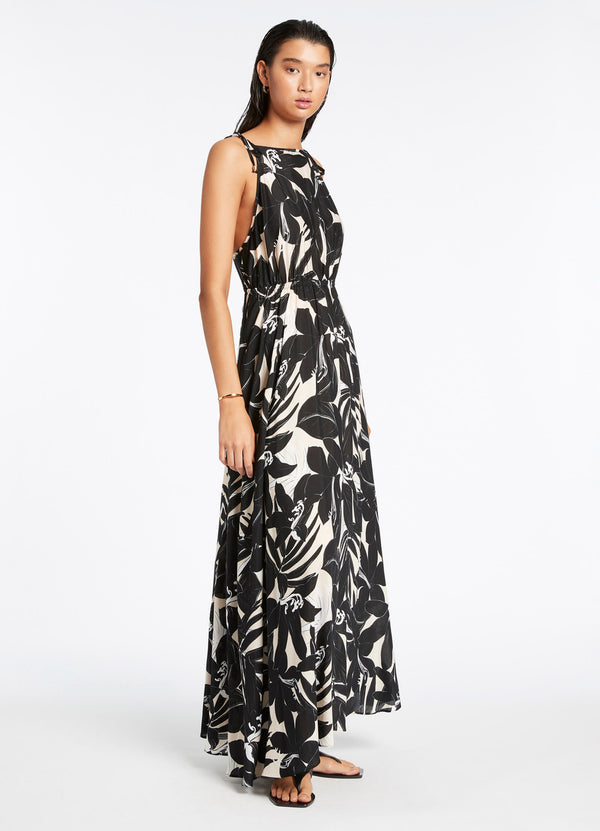 Seafolly Floreale Backless Maxi Dress - Black