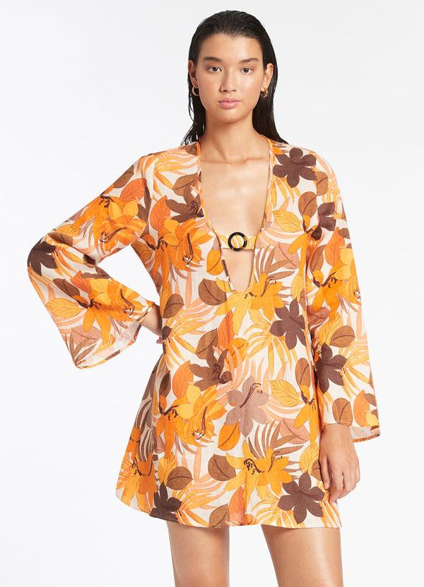 Seafolly Floreale Kaftan - Latte