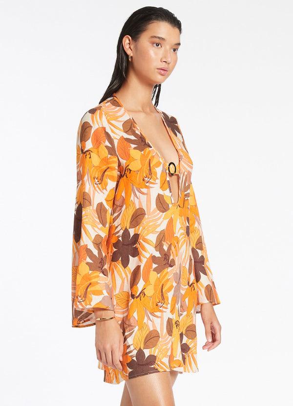 Seafolly Floreale Kaftan - Latte