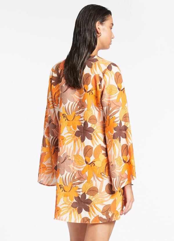 Seafolly Floreale Kaftan - Latte