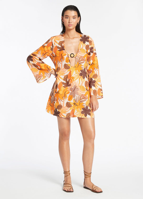 seafolly Floreale Kaftan - Latte