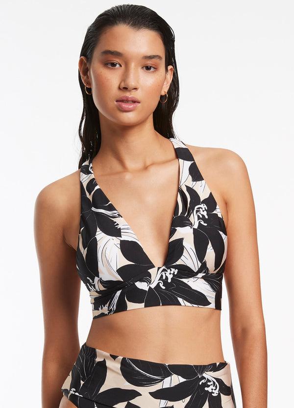 Seafolly Floreale Soft Tri Top - Black