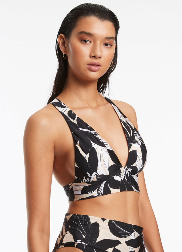 Seafolly Floreale Soft Tri Top - Black