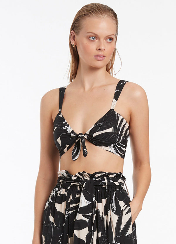 Seafolly Floreale Tie Top - Black