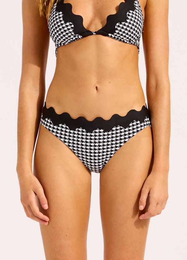 Seafolly Gia Check Ric Rac Hipster Bikini Bottom