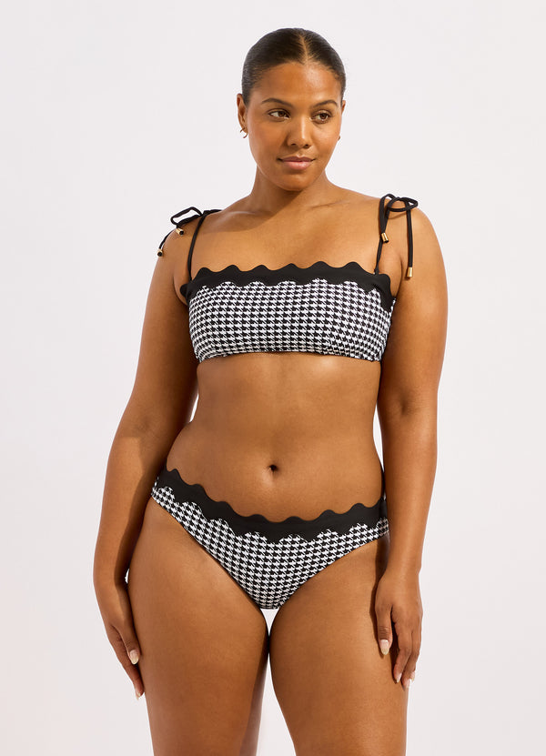 seafolly Gia Check Ric Rac Hipster Bikini Bottom