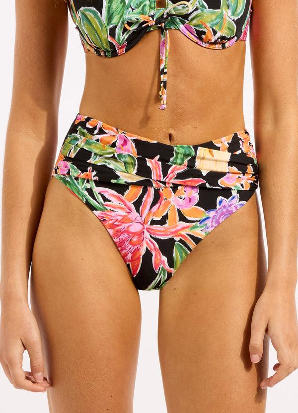 Seafolly Hothouse Flowers High Waist Bikini Bottom
