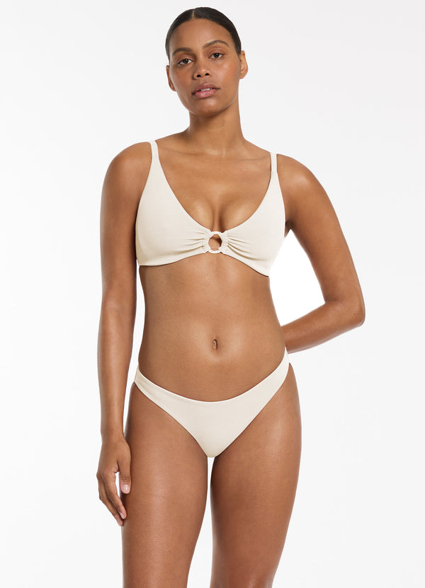seafolly Isla Rib Hipster Bikini Bottom - Cream