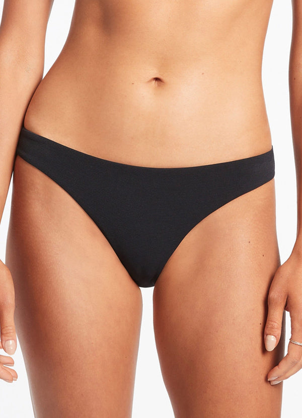 Seafolly Isla Rib Hipster Pant - Black
