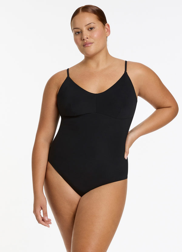 Seafolly Jetset C_D Tank One Piece - Black