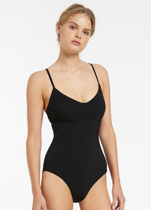 Seafolly Jetset C_D Tank One Piece - Black
