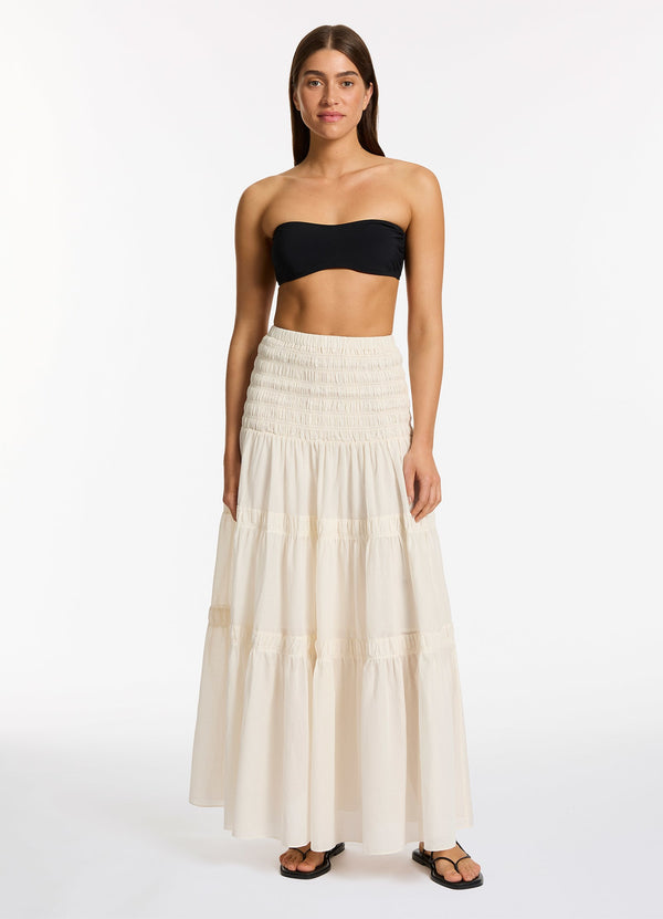 seafolly Jetset Convertible Maxi Dress - Cream