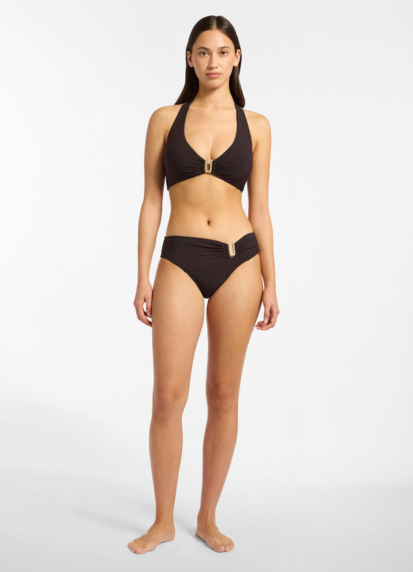 Seafolly Jetset D-Dd Halter Top - Chocolate