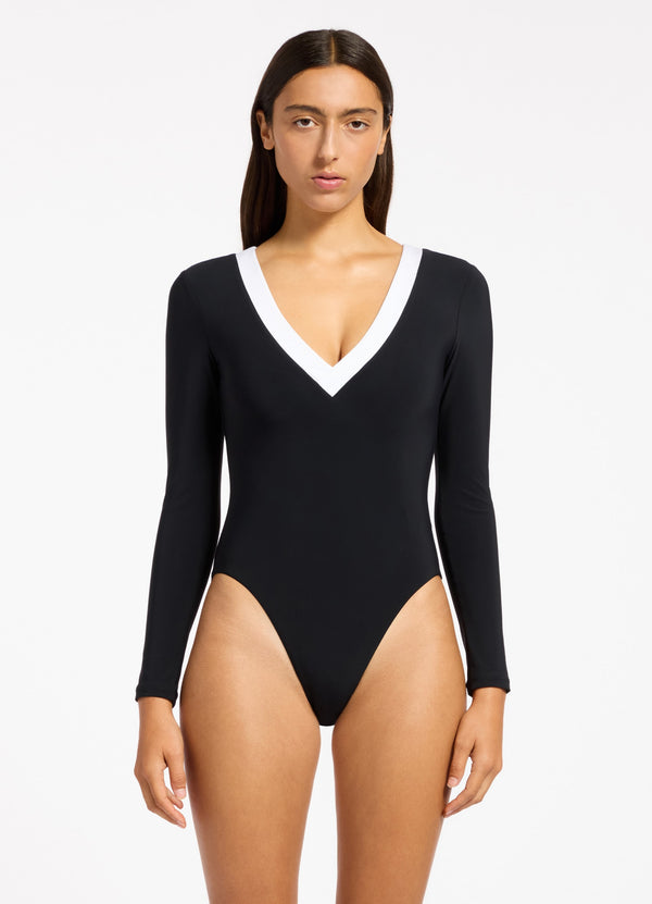 Seafolly Jetset Eternal Long Sleeve One Piece