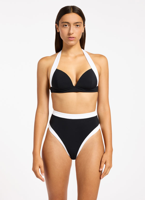 seafolly Jetset Eternal Moulded Halter Bikini Top