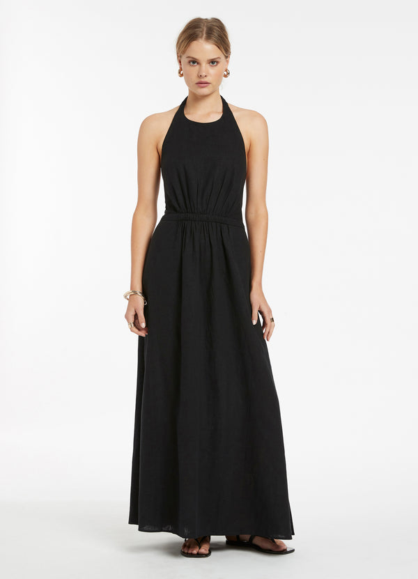 seafolly Jetset Halter Dress - Black