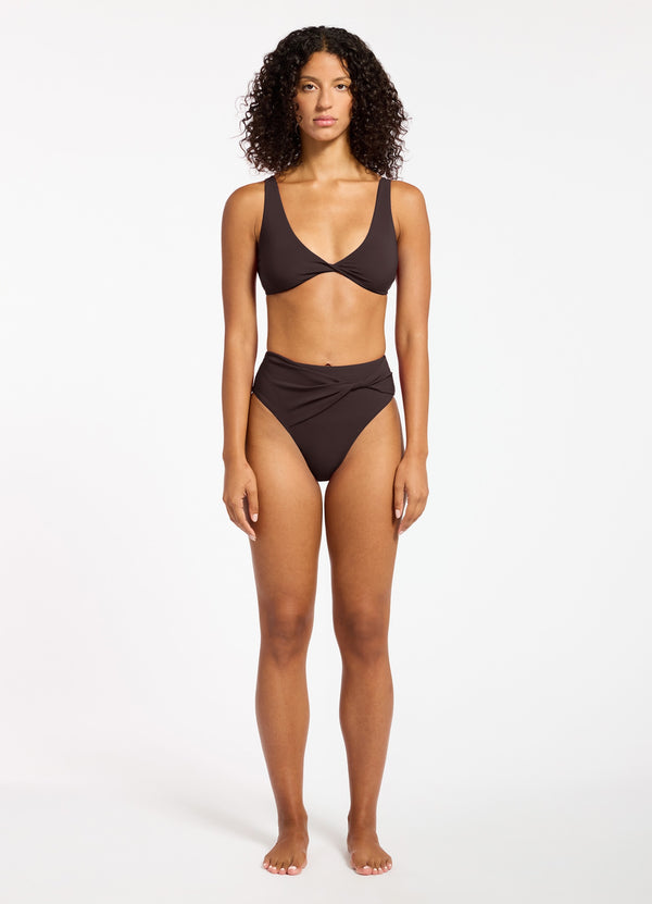 seafolly Jetset High Waist High Leg Bikini Bottom