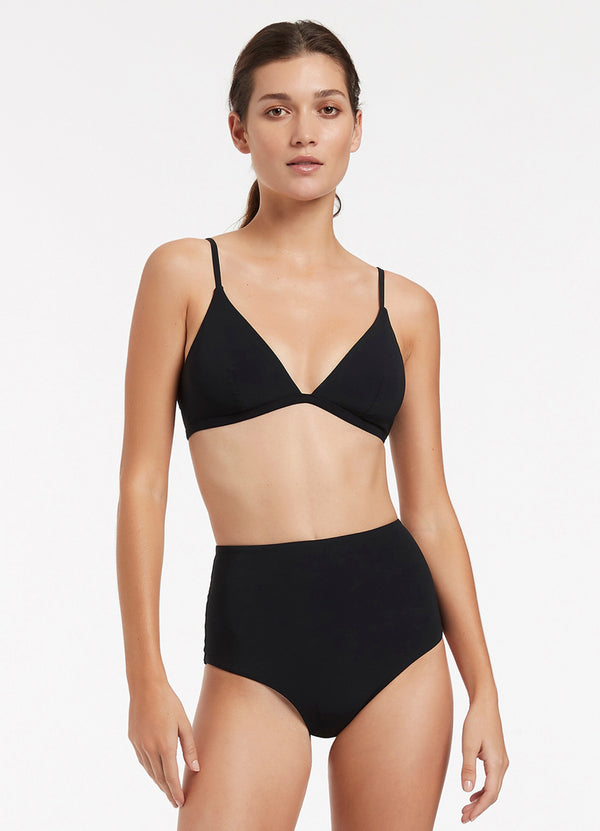 seafolly Jetset High Waisted Bikini Bottom - Black