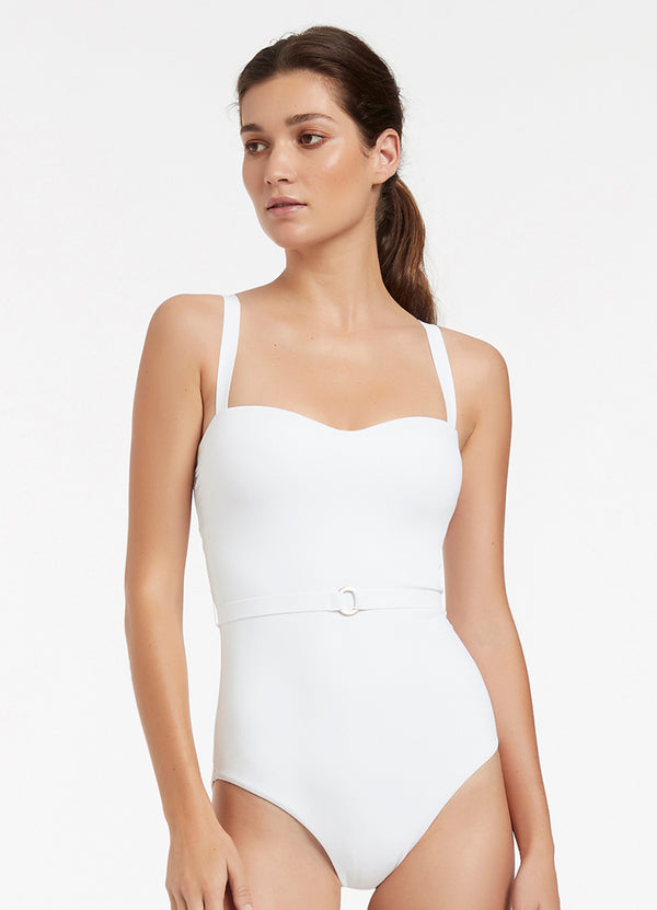 Seafolly Jetset Infinity Tank One Piece - White