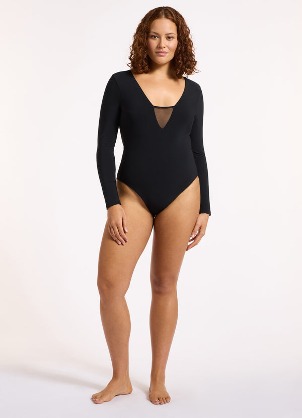 Seafolly Jetset Lure Long Sleeve One Piece
