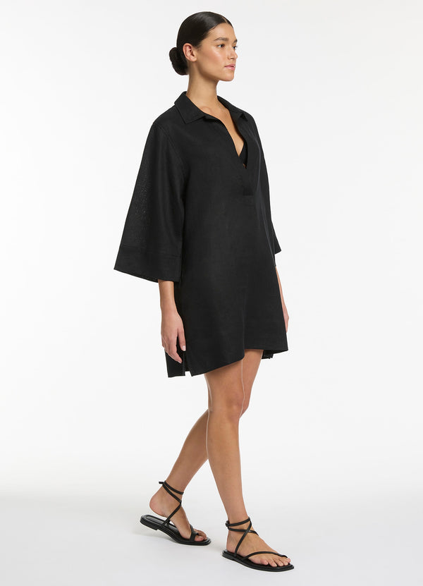 Seafolly Jetset Pullover Kaftan - Black