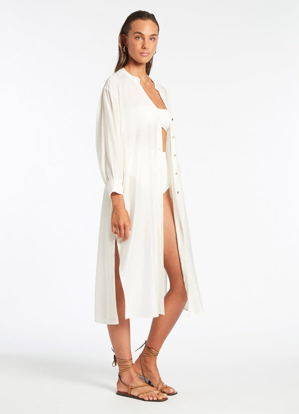 Seafolly Jetset Shirt Dress - Cream
