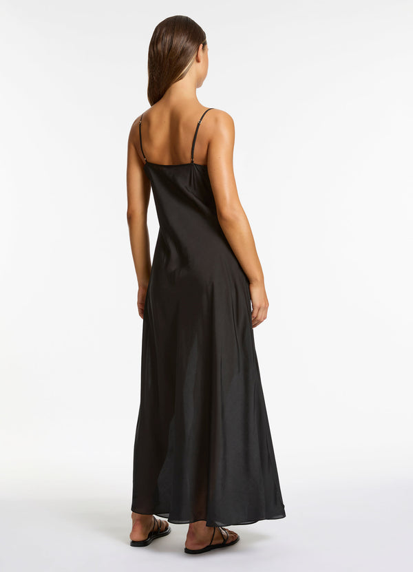 Seafolly Jetset Slip Maxi Dress - Black